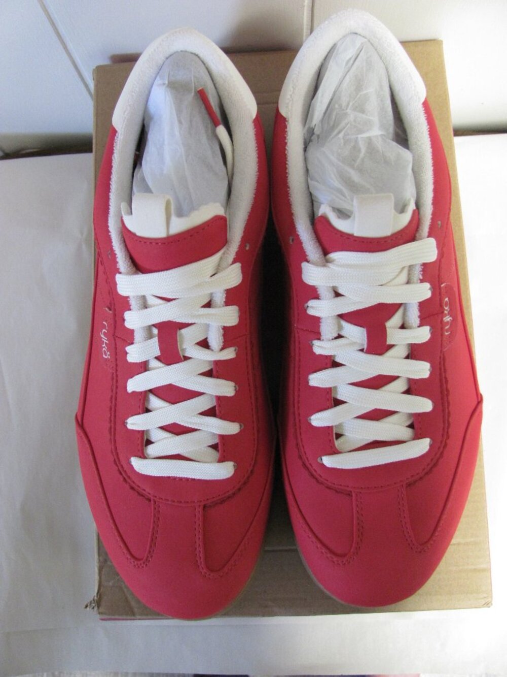 RYKA WOMENS EFFORTLESS TENNIS SHOES RED SALSA‎ NIB